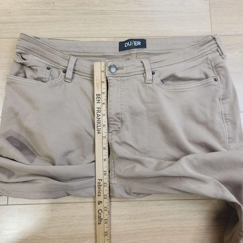 DU/ER N2X Relaxed Taper Pants Mens 38x30 Beige Chino Canvas Casual MFNR1002